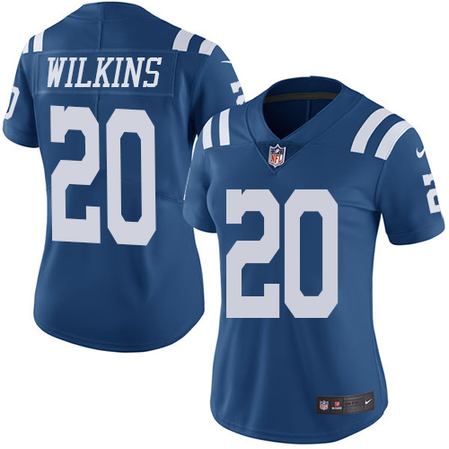 Indianapolis Colts #20 Limited Jordan Wilkins Royal Blue Nike NFL Women Rush Vapor Untouchable Jersey->women nfl jersey->Women Jersey